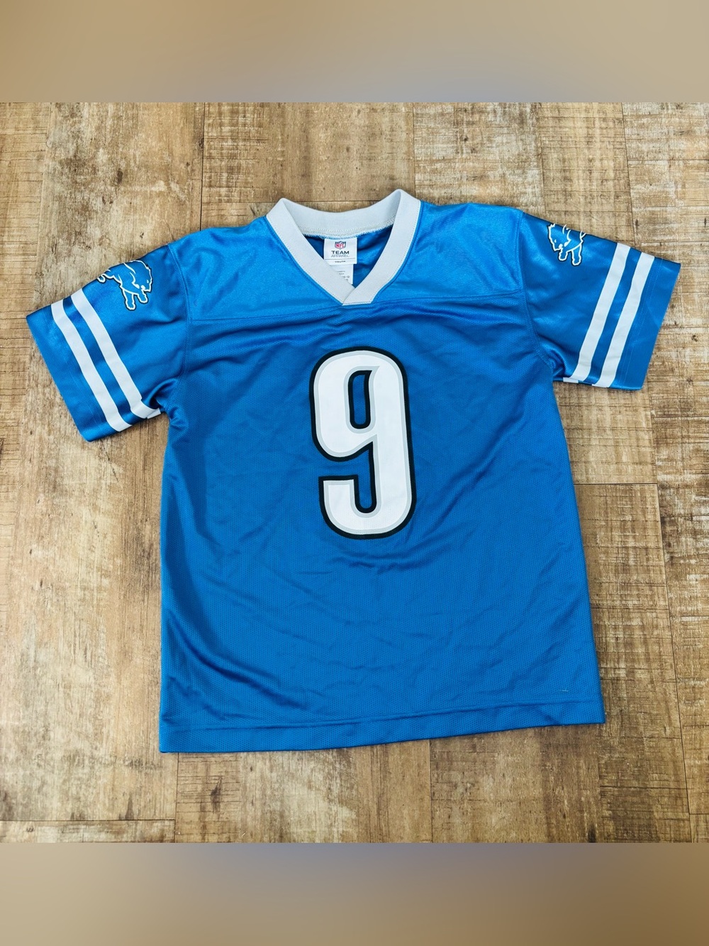 NFL Team Apparel Jersey Kids M (10-12) Detroit Lions Matthew Stafford #9  Blue